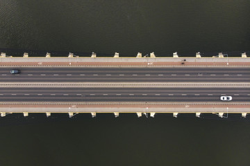 Bridge and cars from above. - 200639134
