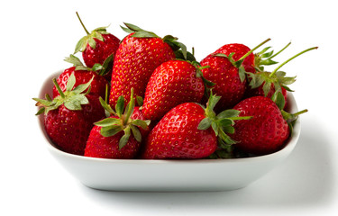 Strawberries on dish