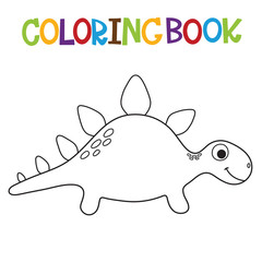 Cute Dino coloring book