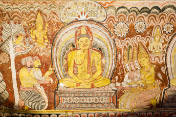 Fototapeta na wymiar Dambulla Golden Cave Temple