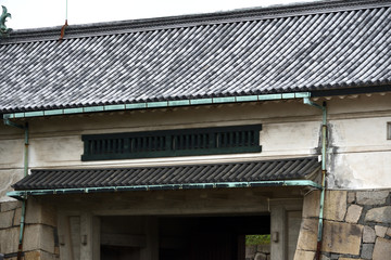 日本の城の櫓門