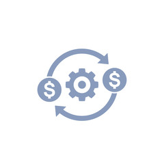 costs optimization and production efficiency, cost management icon