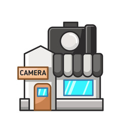  icon shop of camera illustration