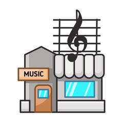  icon shop music illustration