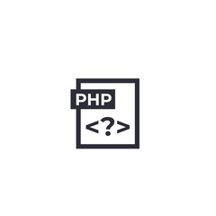 PHP vector icon on white