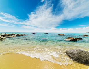 Colorful shore in Porto Sa Ruxi