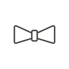 Bow tie icon vector. Outline necktie. Line bowtie symbol.