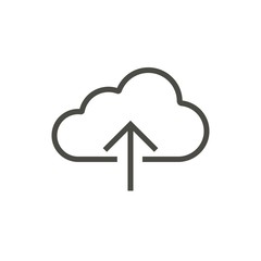 Upload icon vector. Outline server. Line online cloud symbol.
