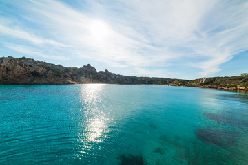 Cloudy sky over Spalmatore beach