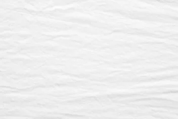 Crédence de cuisine en verre imprimé Poussière Fond texturé de tissu de coton blanc froissé, fond de concept de conception textile de modèle de mode
