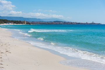 Turquoise water in Alghero shore