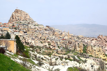  Cappadocia: village and citadel of Uchisar.