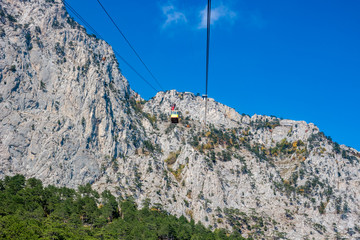 The south coast of Crimea. Cable car to Mount Ai-Petri
