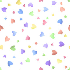 Seamless pattern background with pastel hearts. Wrapping paper. vector illustration. Template for Valentines Day.