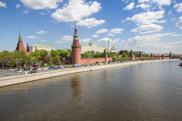 Fototapeta na wymiar Moscow Kremlin wall, Russia