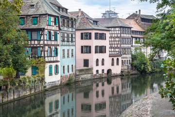 Fototapeta na wymiar La Petite France in Strasbourg, Alsace, France