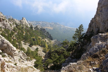 The south coast of Crimea. At the top of the Ai-Petri mountain, Crimea
