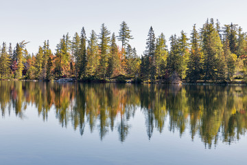 Strbske Lake landscape in Slovakia.