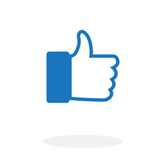 Fototapeta premium Like icon vector, finger up symbol