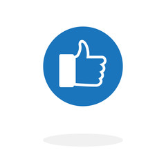 Like icon vector, finger up symbol
