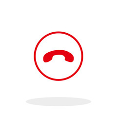 Stop call icon, forbidden vector illustration flat design graphic symbol