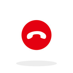 Stop call icon, forbidden vector illustration flat design graphic symbol