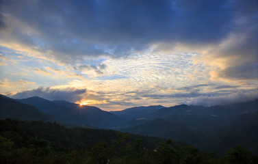 a place to feel calm and relax with beautiful view of sunset