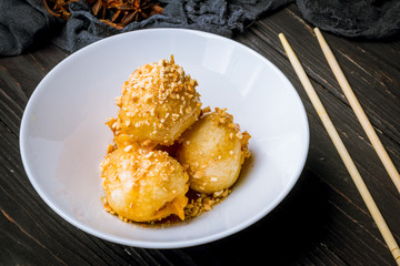 Deep fried bananas