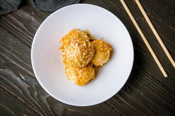 Deep fried bananas
