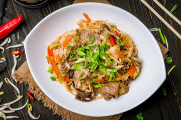 Vietnamese noodles with beef