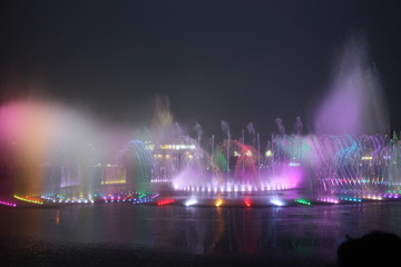 Colourful fountain 