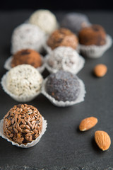 Raw vegan sweet cocao balls