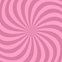Pink abstract spiral ray background - vector illustration