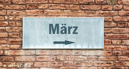 Fototapeta premium Schild 225 - März