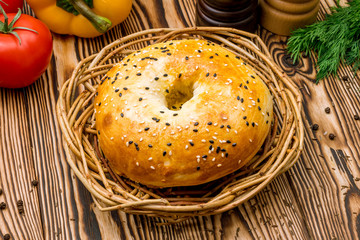 Uzbek bread from tandoor