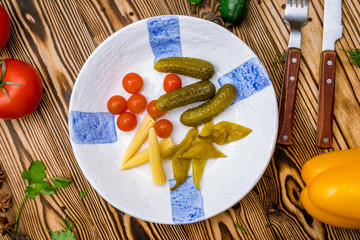 plate of pickles