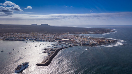 aerial view of corralejo fuerteventura