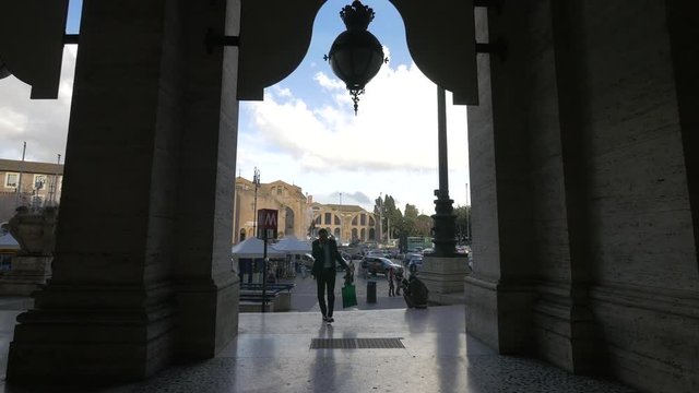 Republic Square portico in Rome