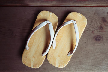 Naklejka premium Traditional japanese sandals