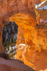 Natural Arch Bryce Canyon National Park Utah in Winter