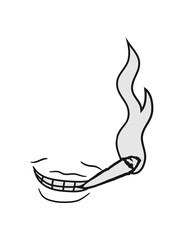 mund rauchen hanf weed joint kiffen gesicht böse mann gemein alien gangster verbrecher cool comic cartoon clipart