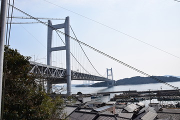 岡山県下津井からの瀬戸大橋