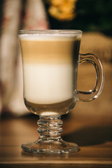 cup of latte or cappuccino coffee