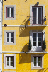 Colorful building with windows