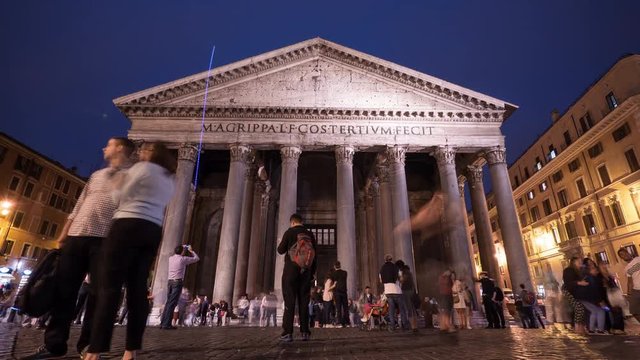 Timelapse of the Pantheon in Rome