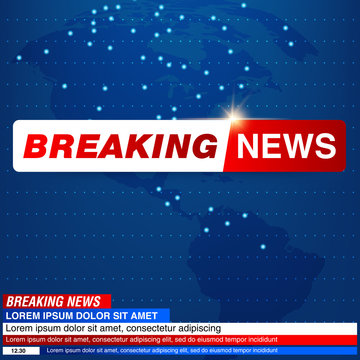 breaking news background with planet