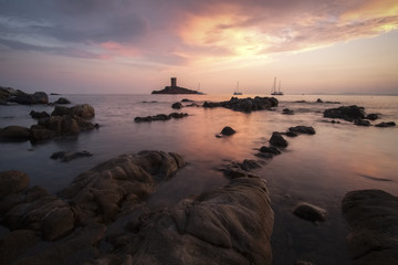 The Île d 'Or  with an incredible sunset 
