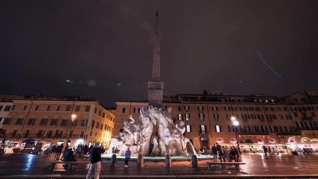 Timelapse of tourists in Rome