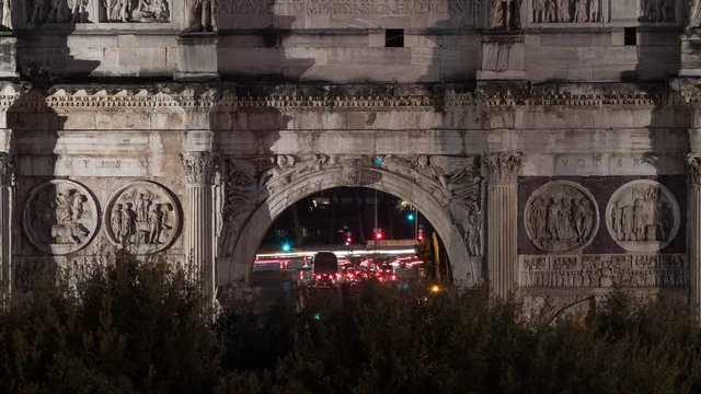 Timelapse at the Arch of Constantine in Rome