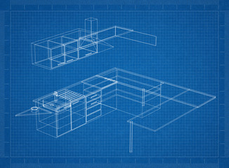 Kitchen 3D blueprint